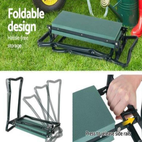 Garden Foldable Kneeler & Seater + Tools Bag - Garden Seater