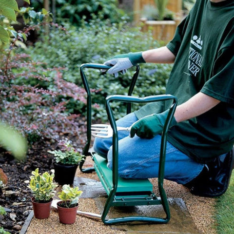 Garden Foldable Kneeler & Seater + Tools Bag - Garden Seater