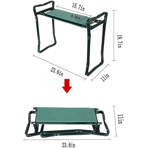 Garden Foldable Kneeler & Seater + Tools Bag - Garden Seater