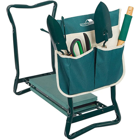 Garden Foldable Kneeler & Seater + Tools Bag - Garden Seater