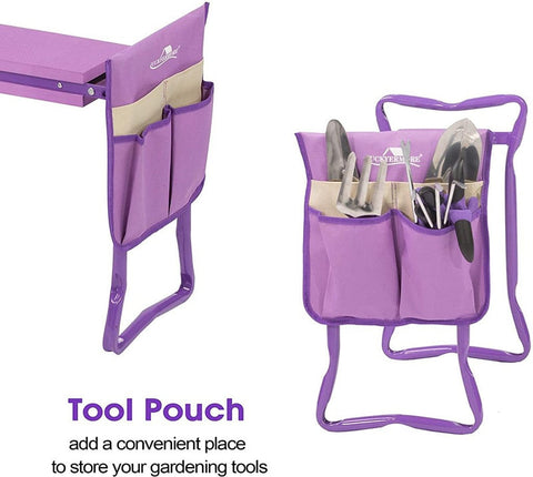 Garden Foldable Kneeler & Seater + Tools Bag - Garden Seater