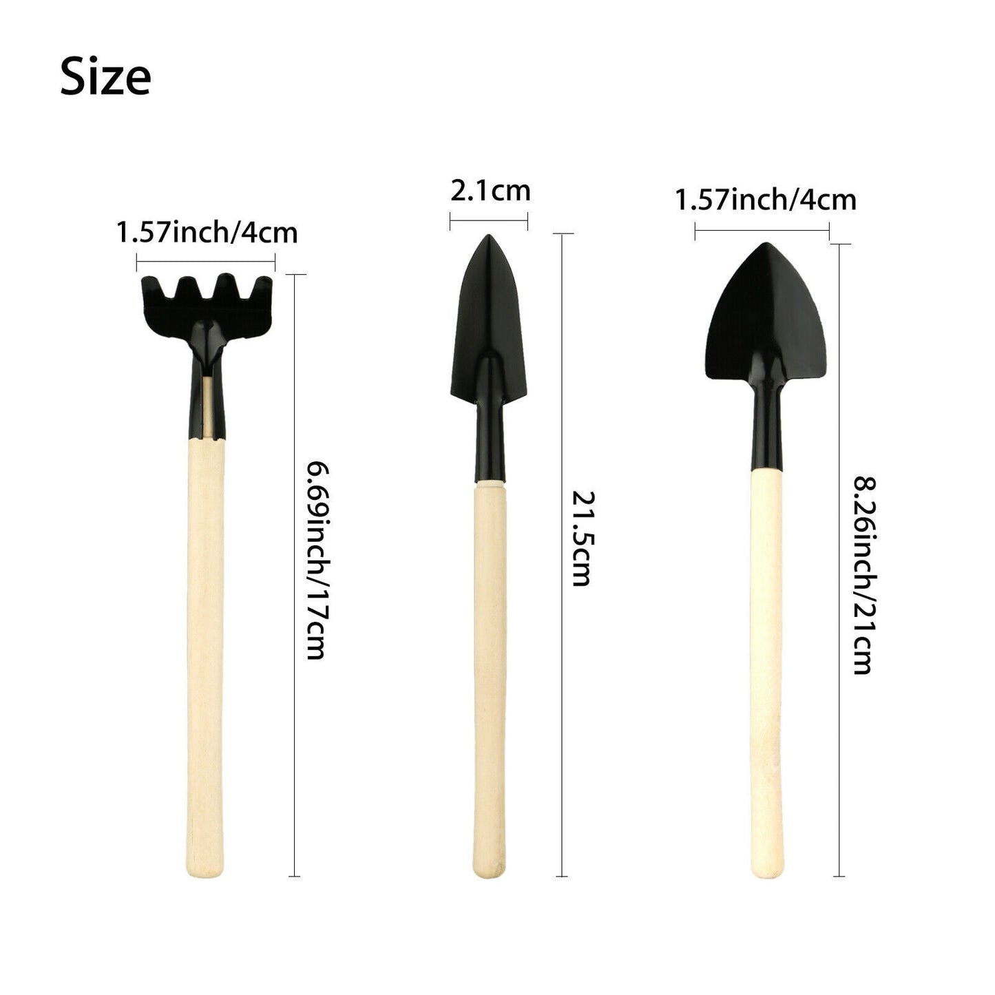 3 pcs Mini Shovel Spade Rake Garden Tool - Garden Seater