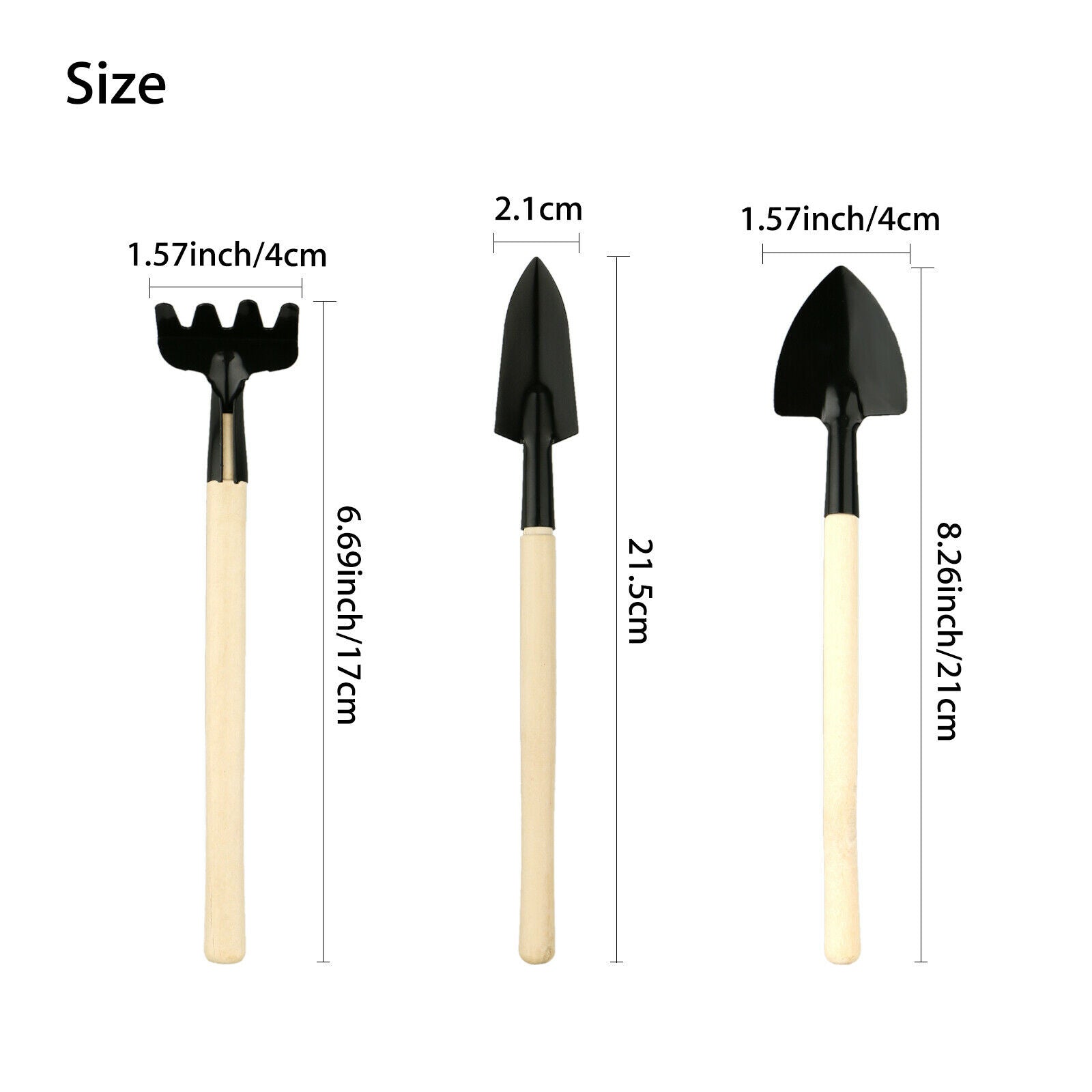 3 pcs Mini Shovel Spade Rake Garden Tool - Garden Seater